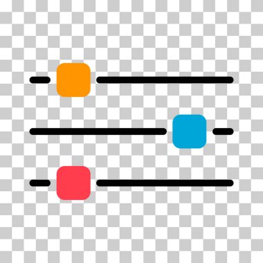 Ses karıştırıcı kontrol simgesi, filtre ses sembolü düğmesi, işaret işareti illüstrasyonunu değiştir .