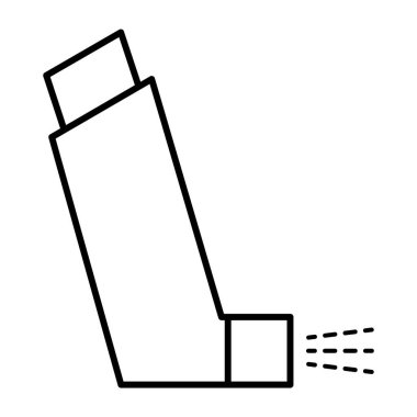 Astım spreyi tasarım ikonu, sağlık sigortası işareti, grafik vektör illüstrasyonu .