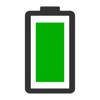 Güç teknolojisi simgesi, pil ağ şekli tasarımı, enerji seviyesi vektör çizimi .