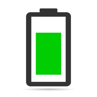 Güç teknolojisi gölge simgesi, pil ağ şekli tasarımı, enerji seviyesi vektör çizimi .