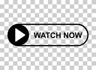 Watch now icon, website online button player symbol, play video vector illustration .