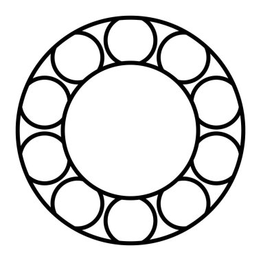 Kerteriz simgesi, yuvarlanan top işareti, düz web tasarım vektör çizimi .