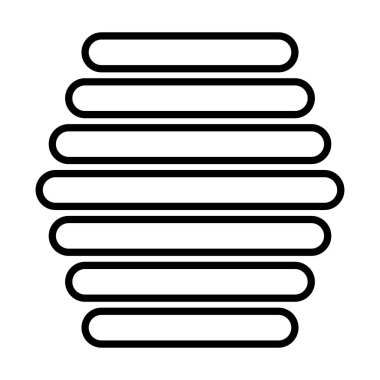 Kovan doğal ikonu, arı ağı düz yaşam alanı işareti, grafik vektör illüstrasyonu .