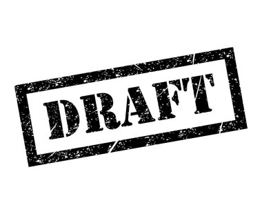 Taslak pul sembolü, etiket etiketi işaret düğmesi, metin sancak vektör illüstrasyonu .