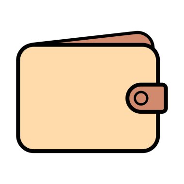 Cüzdan simgesi, düz sembol finansmanı, ekonomi mevduatı nakit vektör illüstrasyon işareti .