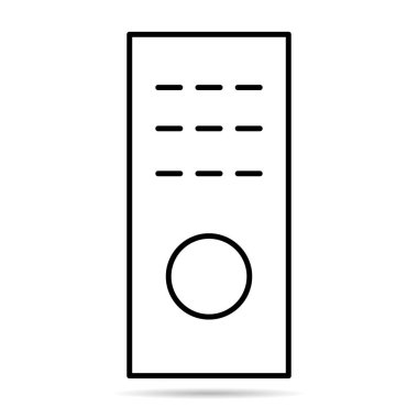 Uzak TV aygıtı gölge simgesi, kontrol teknolojisi medya televizyon işareti, web dijital vektör illüstrasyonu .