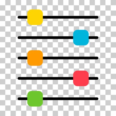 Ses karıştırıcı kontrol simgesi, filtre ses sembolü düğmesi, işaret işareti illüstrasyonunu değiştir .