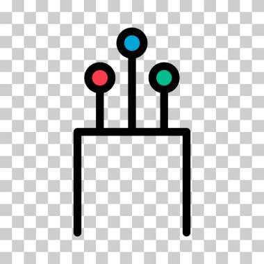 Optik kablo simgesi, teknoloji bilgisi kablo ağı, dijital internet vektör illüstrasyonu .