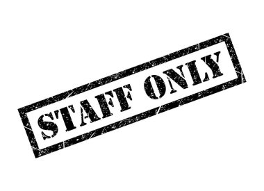 Sadece personel simgesi, tehlike bölgesi sembolü, güvenlik girişi kişi imza vektör ilüstrasyonu .