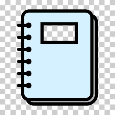 Spiral notebook icon, paper blank page symbol, note web flat vector illustration .