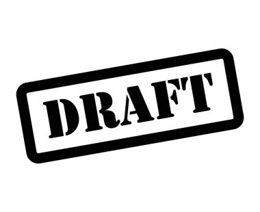 Taslak pul sembolü, etiket etiketi işaret düğmesi, metin sancak vektör illüstrasyonu .