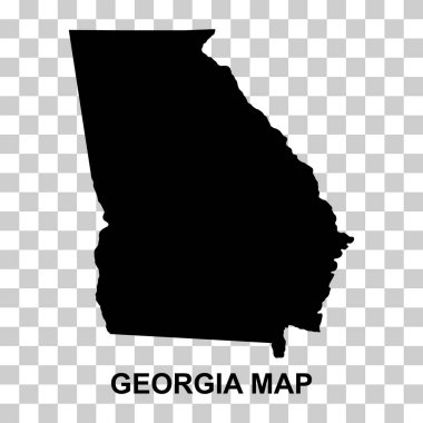 Georgia haritası şekli, Amerika Birleşik Devletleri. Düz konsept simge vektör çizimi .