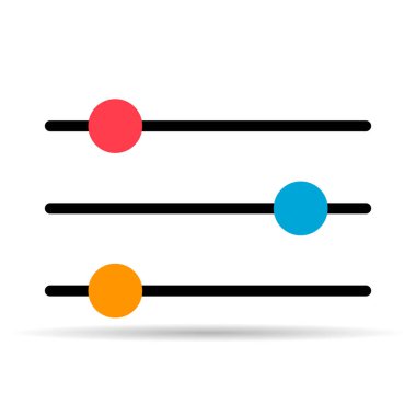 Cilt karıştırıcı kontrol gölge simgesi, ses sembolü düğmesini filtrele, işaret vektör illüstrasyonunu değiştir .