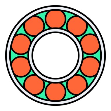 Kerteriz simgesi, yuvarlanan top işareti, düz web tasarım vektör çizimi .