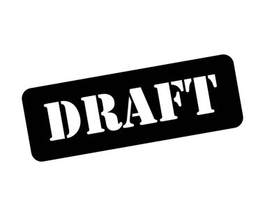 Taslak pul sembolü, etiket etiketi işaret düğmesi, metin sancak vektör illüstrasyonu .