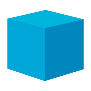 Isometric küp tasarımı, web modern konsept simgesi, geometrik şekil vektör çizimi .