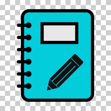 Spiral notebook icon, paper blank page symbol, note web flat vector illustration .