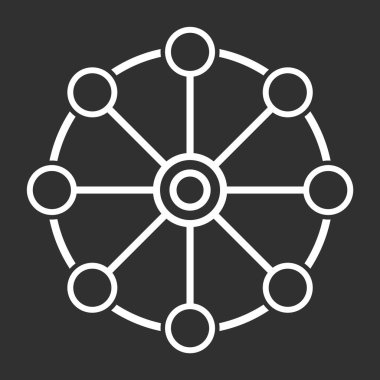 Multichannel digital design icon, omnichannel flat web symbol, internet vector illustration .