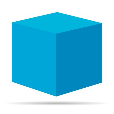 Isometric küp tasarımı, web modern konsept gölge ikonu, geometrik şekil vektör çizimi .
