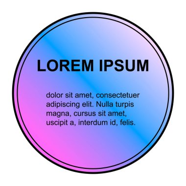 Kabarcık başlık şekli, sancak geometrik tasarım simgesi, modern çerçeve illüstrasyonu .