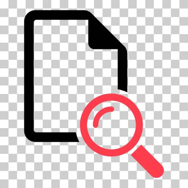 Arama sonuç simgesi, araştırma veri raporu işareti, kontrol analizi vektör illüstrasyonu .