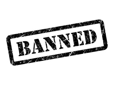 Yasaklanmış pul sembolü, etiket etiketi işareti düğmesi, metin sancak vektör illüstrasyonu .