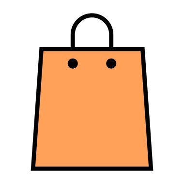 Alışveriş poşeti çizgisi simgesi, süpermarket kağıdı plastik paket işareti, eco mağaza vektör illüstrasyonu .