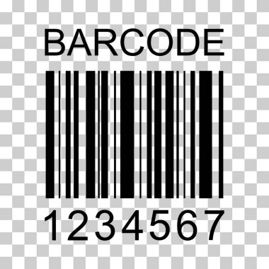 Barcode vector icon. Bar code for web flat design. Isolated illustration .