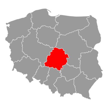 Polonya harita şekli, seyahat web düz konsept vektör illüstrasyonu .