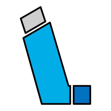 Astım spreyi tasarım ikonu, sağlık sigortası işareti, grafik vektör illüstrasyonu .