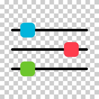 Ses karıştırıcı kontrol simgesi, filtre ses sembolü düğmesi, işaret işareti illüstrasyonunu değiştir .