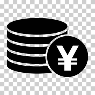 Yuan yığın madeni para, düz simge para tasarımı, nakit işareti vektör illüstrasyonu .