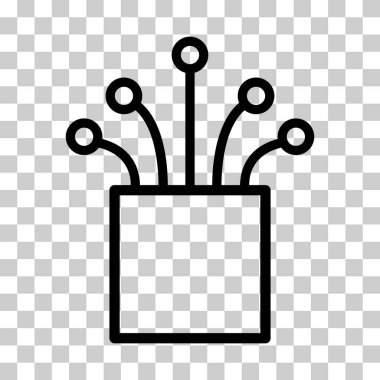 Optik kablo simgesi, teknoloji bilgisi kablo ağı, dijital internet vektör illüstrasyonu .