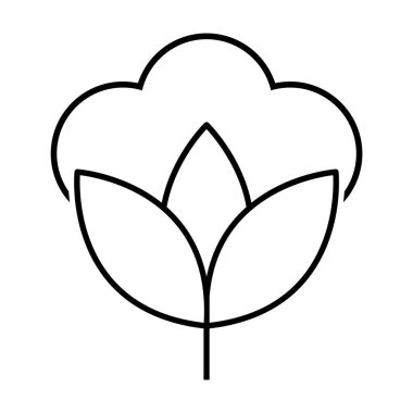 Cotton organic icon, clothing symbol natural symbol, web graphic vector illustration .