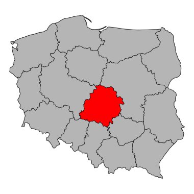  Polonya harita şekli, seyahat web düz konsept vektör çizimi .