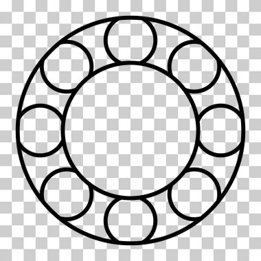 Kerteriz simgesi, yuvarlanan top işareti, düz web tasarım vektör çizimi .