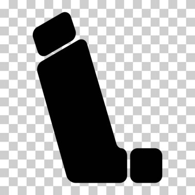 Astım spreyi tasarım ikonu, sağlık sigortası işareti, grafik vektör illüstrasyonu .