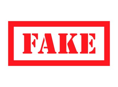 Sahte pul sembolü, etiket etiketi işareti düğmesi, metin sancak vektör illüstrasyonu .