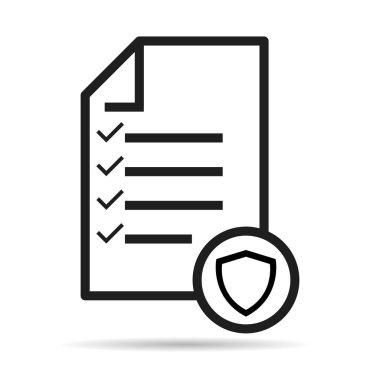 Uyum simgesi gölge işareti, şirket denetim sembolünü geçti, tam kontrol işareti vektörü .