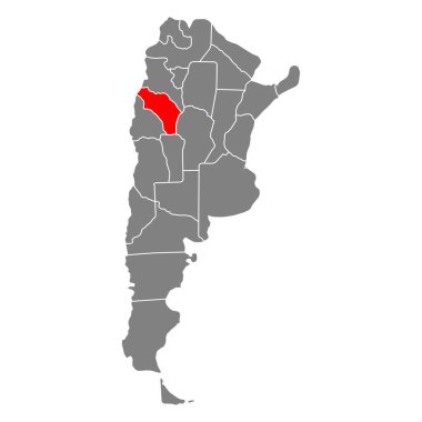 Arjantin haritasının La Rioja sembolü şekil, seyahat web ikonu çizimi .