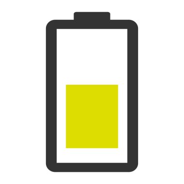 Güç teknolojisi simgesi, pil ağ şekli tasarımı, enerji seviyesi vektör çizimi .