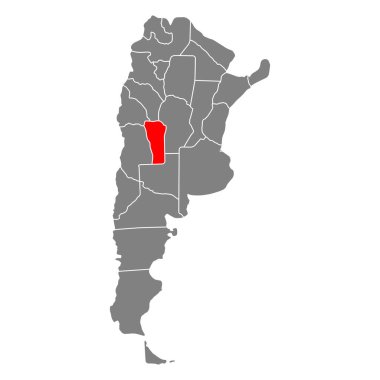 Arjantin haritası sembolü San Luis, seyahat web ikonu çizimi .