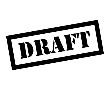 Taslak pul sembolü, etiket etiketi işaret düğmesi, metin sancak vektör illüstrasyonu .