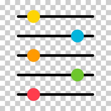 Ses karıştırıcı kontrol simgesi, filtre ses sembolü düğmesi, işaret işareti illüstrasyonunu değiştir .