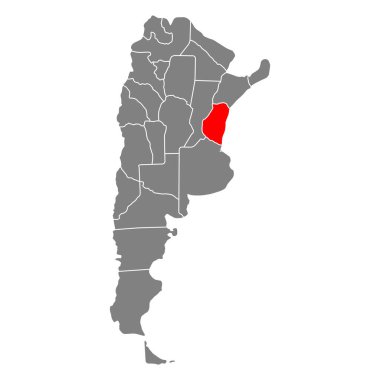 Arjantin harita sembolü Entre Rios, seyahat web ikonu çizimi .