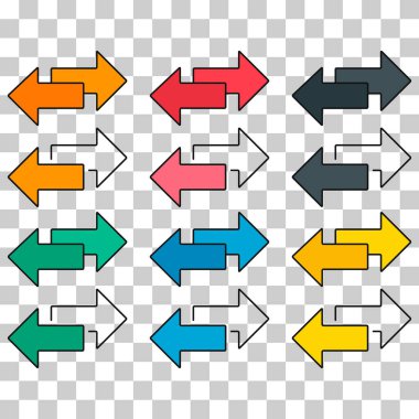 Değişim ok aktarım simgesi kümesi, Web düğmesi tasarımı değiş tokuşu, sembol vektör illüstrasyonunu taşı .