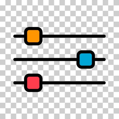 Ses karıştırıcı kontrol simgesi, filtre ses sembolü düğmesi, işaret işareti illüstrasyonunu değiştir .