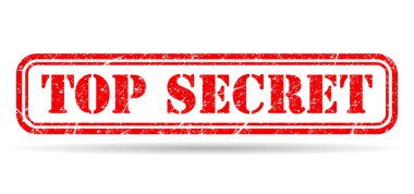 Çok gizli damga gölge sembolü, etiket işareti düğmesi, metin sancak vektör illüstrasyonu .