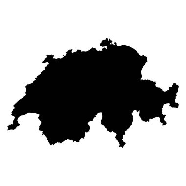 İsviçre harita şekli, seyahat web düz konsept vektör gösterimi .