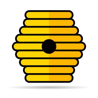 Kovan doğal gölge simgesi, arı ağı düz yaşam alanı işareti, grafik vektör illüstrasyonu .